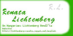 renata lichtenberg business card